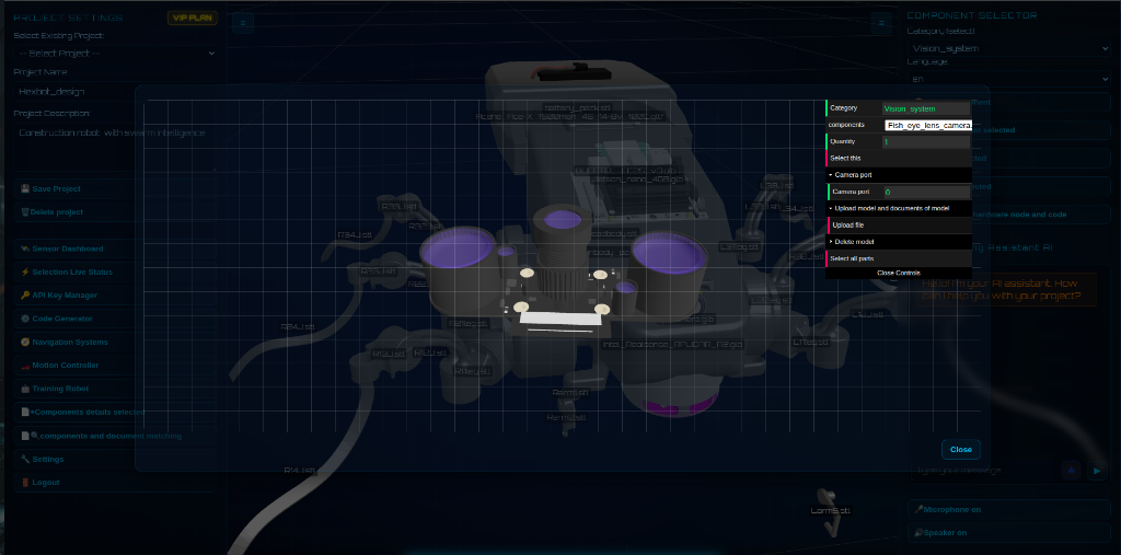RoboReactor AI Component Selection & Custom CAD Model Upload
