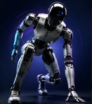 RoboReactor Kneeling Humanoid 3D Model